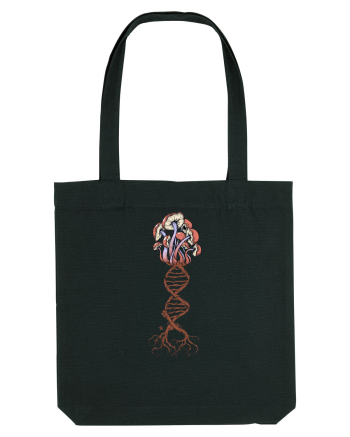 Mushroom DNA Mycology Shroom Trippy Black