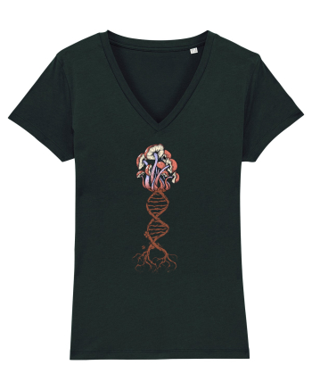 Mushroom DNA Mycology Shroom Trippy Black