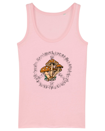 Mushroom Hippie Sign Cotton Pink