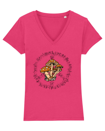 Mushroom Hippie Sign Raspberry