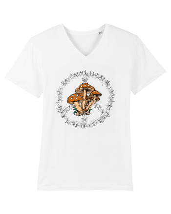 Mushroom Hippie Sign White