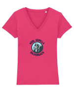 Kool Gorilla Silverback Tricou mânecă scurtă guler V Damă Evoker