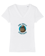 Kool Gorilla Streetwear Tricou mânecă scurtă guler V Damă Evoker