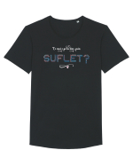 Ce mai e pe la tine, prin suflet? Tricou mânecă scurtă guler larg Bărbat Skater