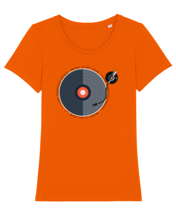 Music is my love Bright Orange