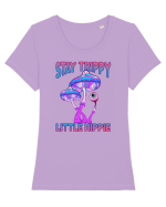 Stay Trippy Little Hippie Retro Psychedelic Tricou mânecă scurtă guler larg fitted Damă Expresser