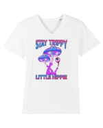 Stay Trippy Little Hippie Retro Psychedelic Tricou mânecă scurtă guler V Bărbat Presenter
