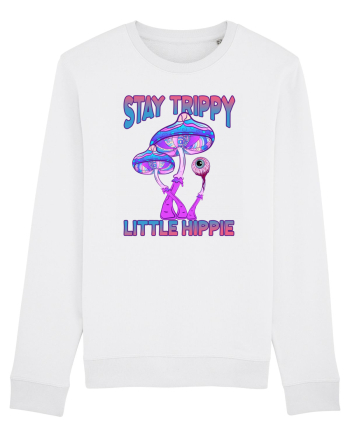 Stay Trippy Little Hippie Retro Psychedelic White