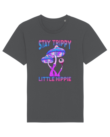 Stay Trippy Little Hippie Retro Psychedelic Anthracite