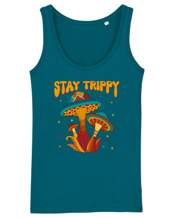 Stay Trippy Hippie Mushroom Retro Ocean Depth
