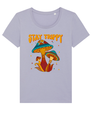 Stay Trippy Hippie Mushroom Retro Lavender
