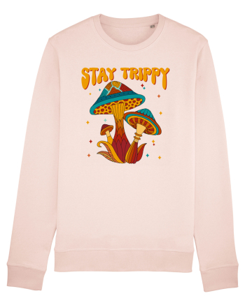 Stay Trippy Hippie Mushroom Retro Candy Pink