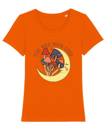 Stay Wild Moon Child Mushroom Moon Bright Orange