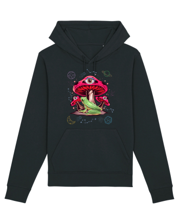  Frog Mushroom Galaxy Psychedelic Black