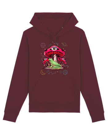  Frog Mushroom Galaxy Psychedelic Burgundy
