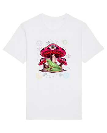  Frog Mushroom Galaxy Psychedelic White