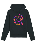 Mushroom Hippie Love Peace Sign Hanorac Unisex Drummer