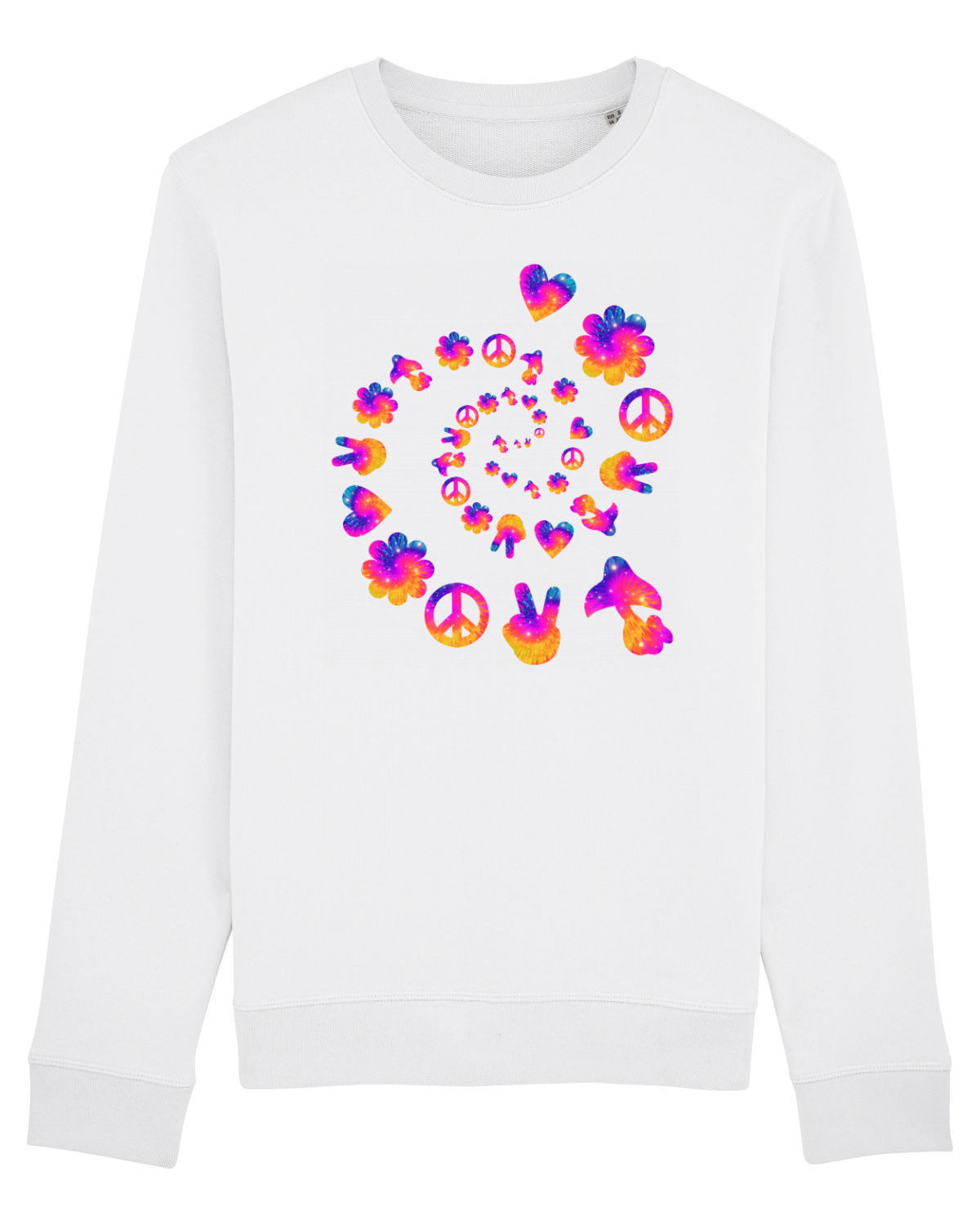 Bluză mânecă lungă Unisex Rise White
