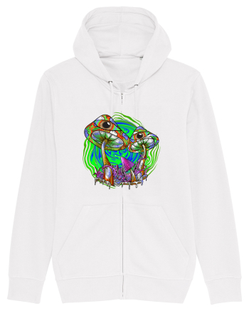 Trippy Psychedelic Mushroom Eyes White