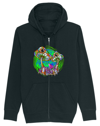 Trippy Psychedelic Mushroom Eyes Black