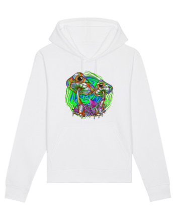 Trippy Psychedelic Mushroom Eyes White