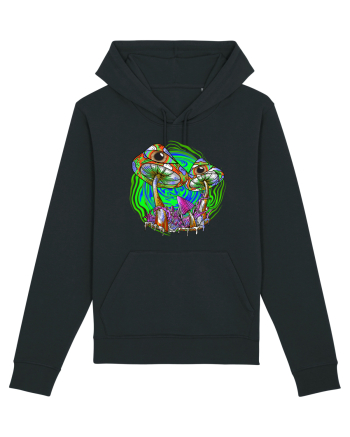 Trippy Psychedelic Mushroom Eyes Black
