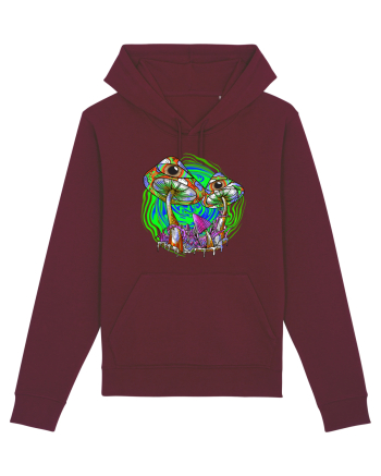Trippy Psychedelic Mushroom Eyes Burgundy