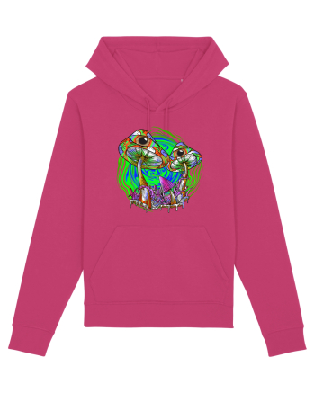 Trippy Psychedelic Mushroom Eyes Raspberry