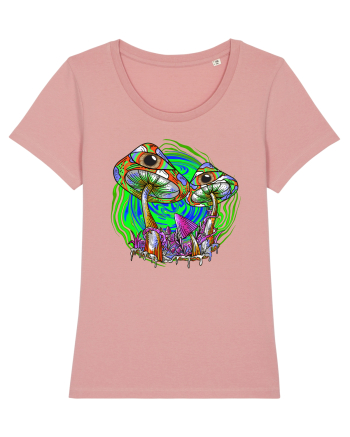 Trippy Psychedelic Mushroom Eyes Canyon Pink