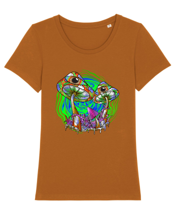 Trippy Psychedelic Mushroom Eyes Roasted Orange