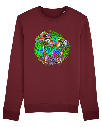 Trippy Psychedelic Mushroom Eyes Burgundy