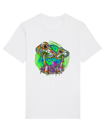 Trippy Psychedelic Mushroom Eyes White