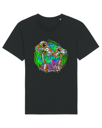 Trippy Psychedelic Mushroom Eyes Black