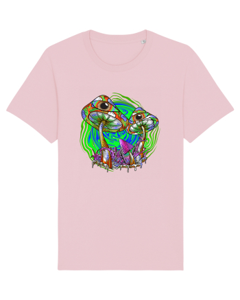 Trippy Psychedelic Mushroom Eyes Cotton Pink