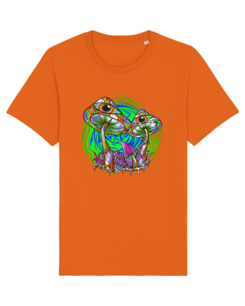 Trippy Psychedelic Mushroom Eyes Bright Orange