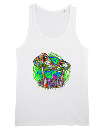 Trippy Psychedelic Mushroom Eyes White