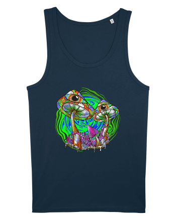 Trippy Psychedelic Mushroom Eyes Navy
