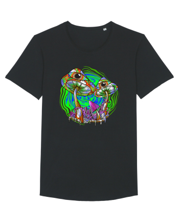 Trippy Psychedelic Mushroom Eyes Black