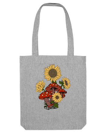Sunflower Mushroom Psychedelic Heather Grey