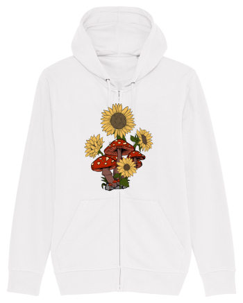 Sunflower Mushroom Psychedelic White