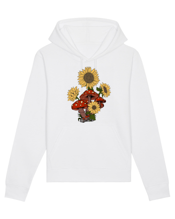 Sunflower Mushroom Psychedelic White