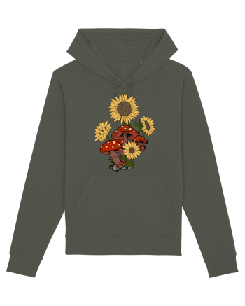 Sunflower Mushroom Psychedelic Khaki