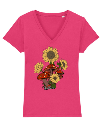 Sunflower Mushroom Psychedelic Raspberry