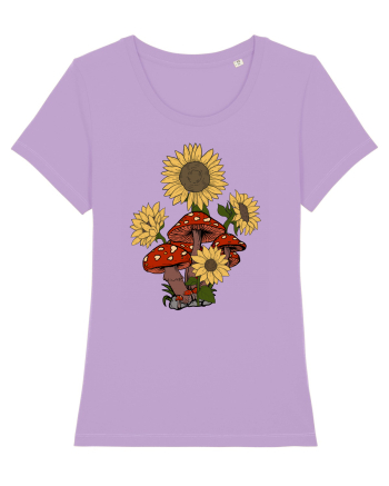 Sunflower Mushroom Psychedelic Lavender Dawn