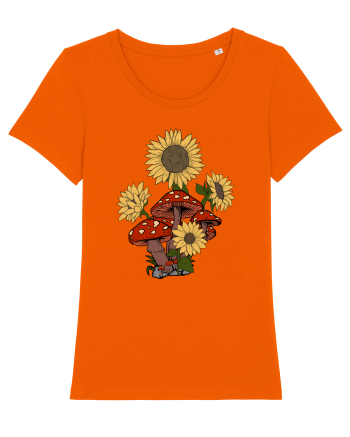 Sunflower Mushroom Psychedelic Bright Orange