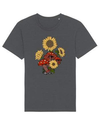 Sunflower Mushroom Psychedelic Anthracite
