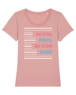 Nu știu, frate, nu-s din zonă! Tricou mânecă scurtă guler larg fitted Damă Expresser