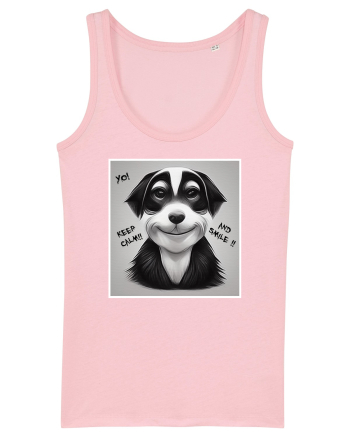 smile dog Cotton Pink