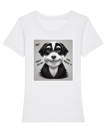 smile dog White