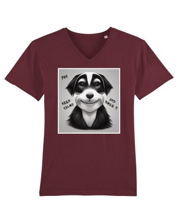 smile dog Burgundy